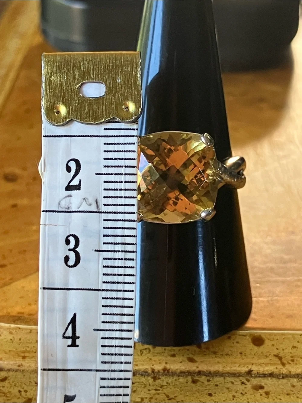 Brazilian Citrine Sterling Silver Ring Size 8.75
